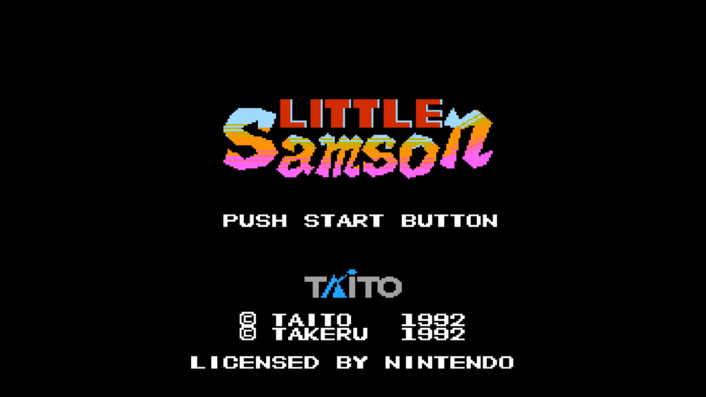 Little Samson NES home screen