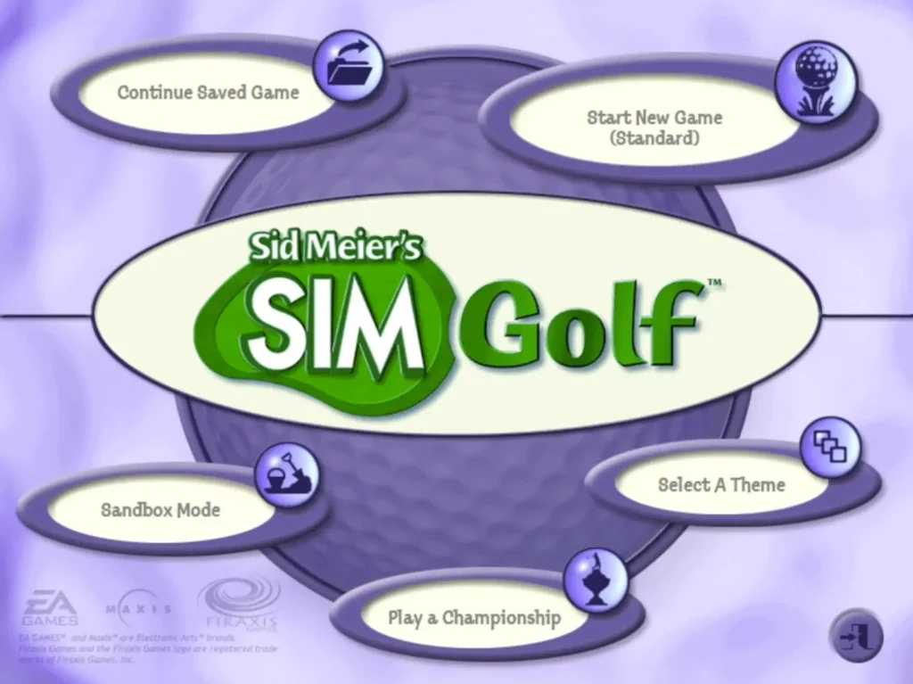 Sid Meier's SimGolf title screen