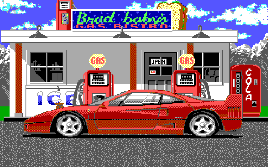 The Duel: Test Drive II gas station - Brad baby's gas bistro