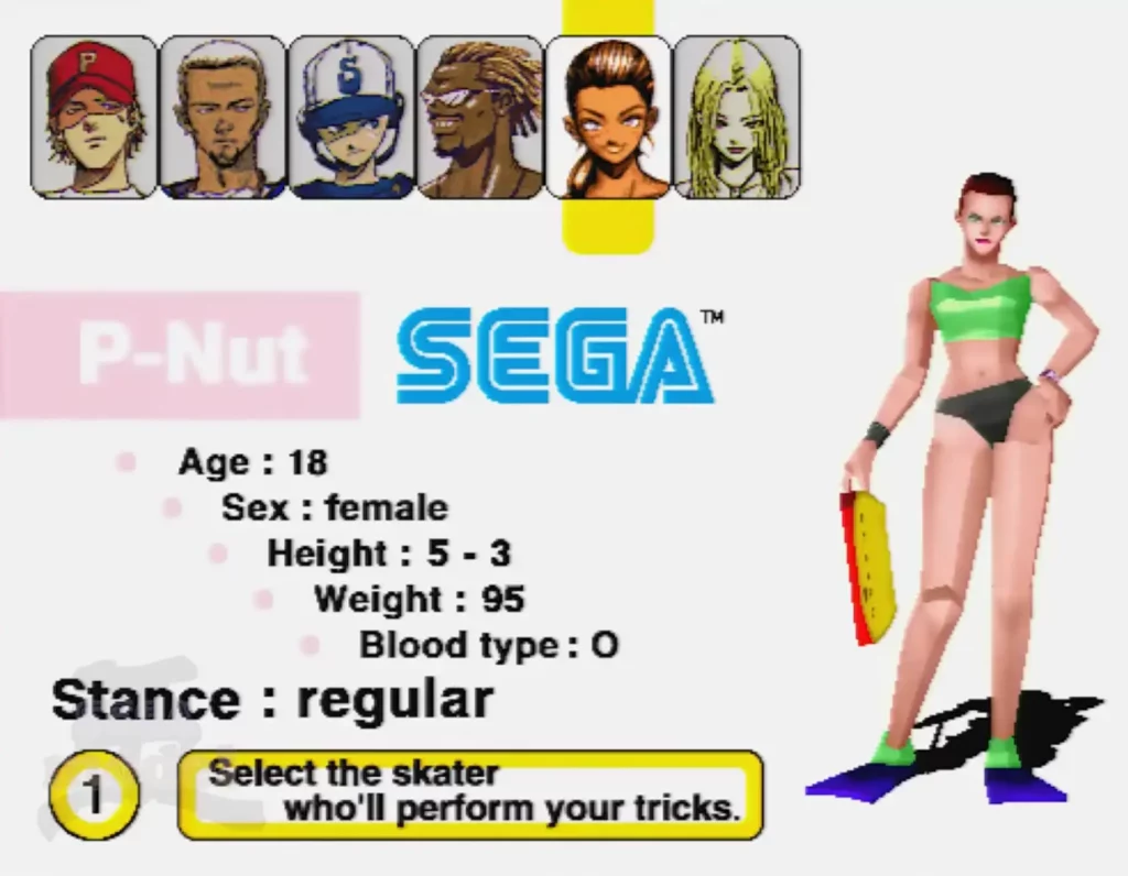 Top Skater secret character P-Nut