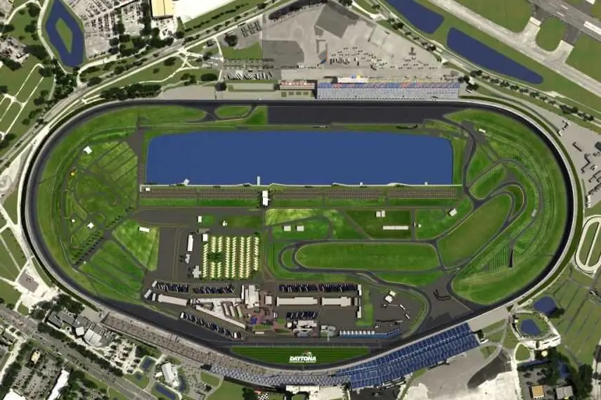 Overhead view of Daytona International Speedway