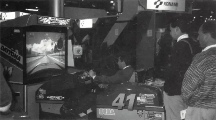 Daytona USA at its launch at the 1994 ACME in Chicago