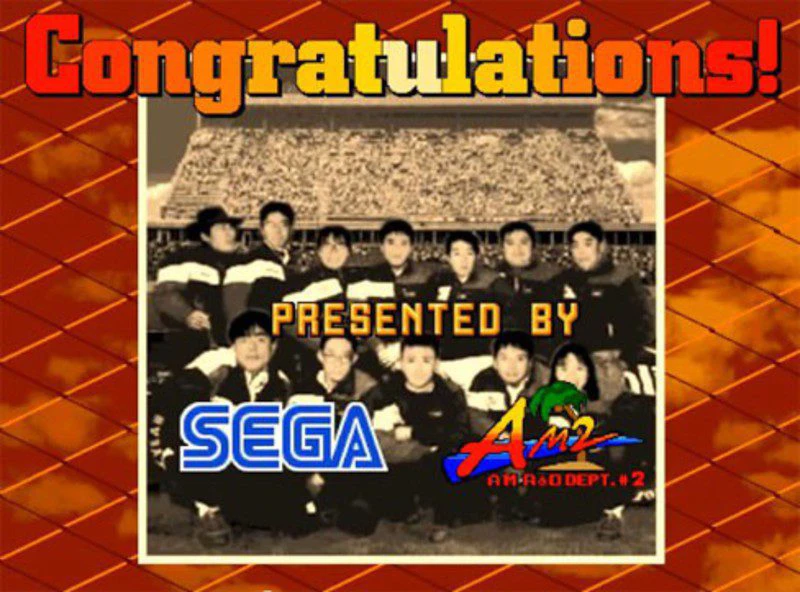 Daytona USA Congratulations end credit scene in arcade