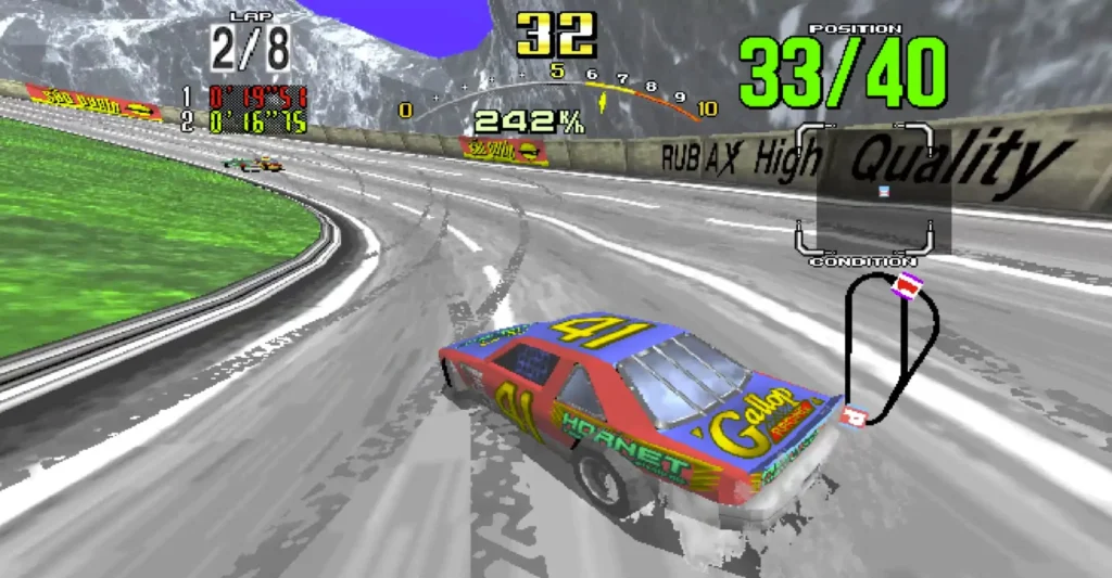 Daytona USA arcade drifting