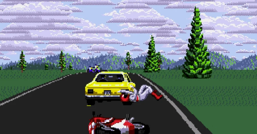 Road Rash on Genesis crash